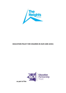 Education of Children in our Care Policy