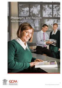Philosophy and Reason 2014 Syllabus