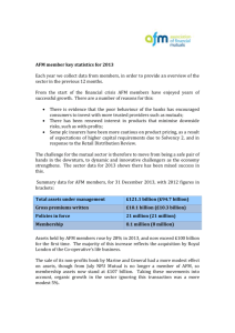 AFM key statistics 2013 - Association of Financial Mutuals