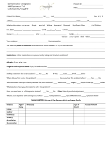 new patient intake form.