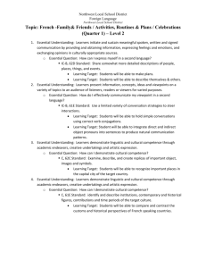 Foreign Language Essential Understandings- Feb 19 - CHS-FL