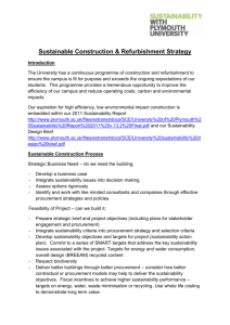 Sustainable Construction Refurbishment Strategy