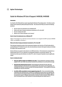 Guide for Windows XP End of Support: N4903B, N4906B
