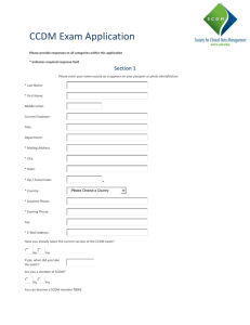 Section 1 - Society for Clinical Data Management