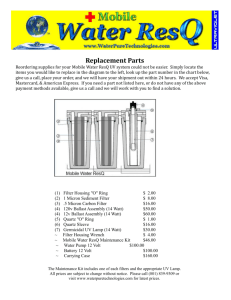 Filter Parts & Instructions