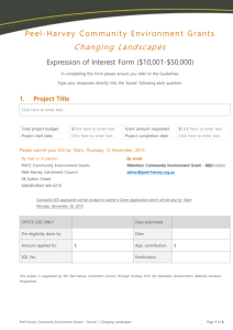 Expression of Interest form - Peel