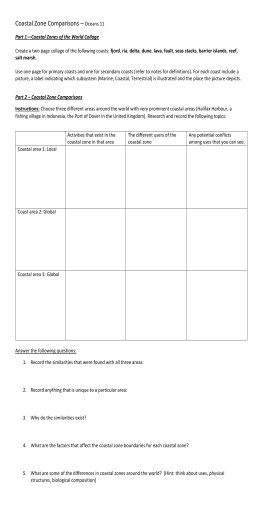 The Coastal Plains and Islands. worksheet (2)