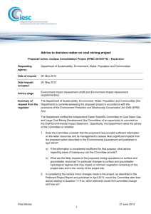 Coalpac Consolidation Project advice (DOCX