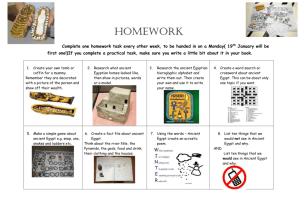 Homework Complete one homework task every other week, to be
