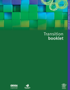Transition booklet: My journey to Prep