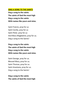 Saints Song Lyrics