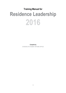 DSA Student Leadership Training Manual 2016