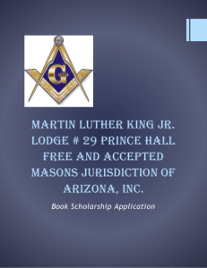 Martin Luther King Jr. Book Scholarship