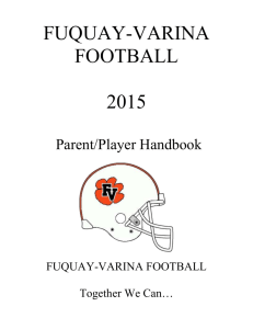 2015 Football Player-Parent Handbook - Fuquay