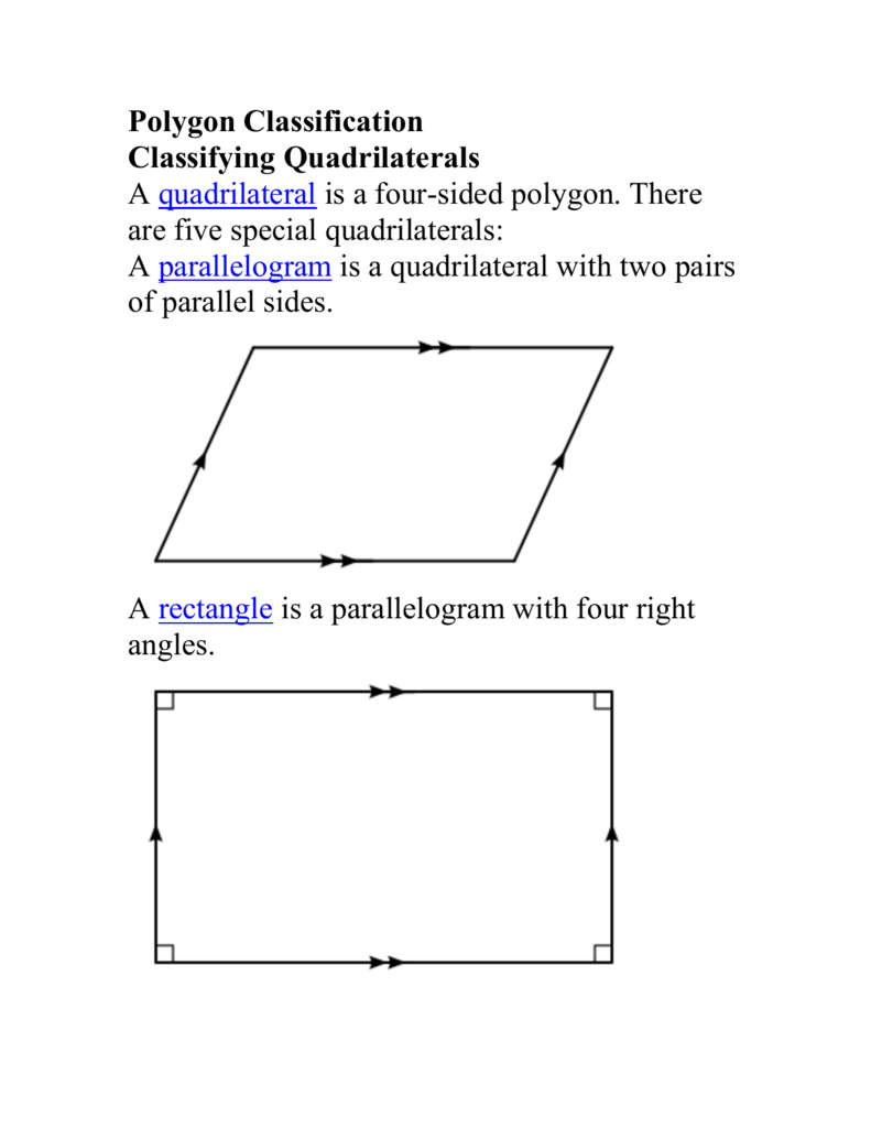 classifying quadrilaterals