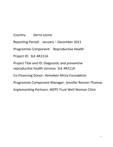 PREP Report 2010-2011 - (MEPS) Trust Well Woman Clinic