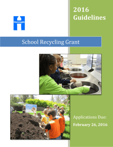 School Recycling Grant Guidelines