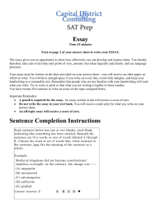 to access the SAT Test Directions