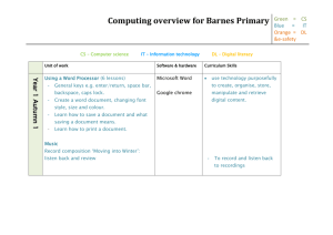 Computing overview for Barnes Primary