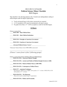 Political Science Minor 2012