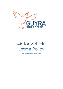 Motor Vehicle Usage Policy