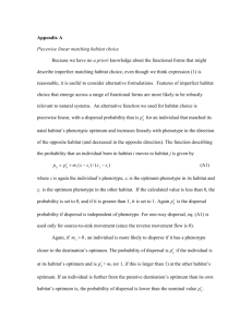 Appendix A Piecewise linear matching habitat choice Because we