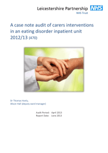 Clinical audit template report - Leicestershire Partnership NHS Trust