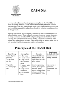The DASH Diet - Brewer Health Center