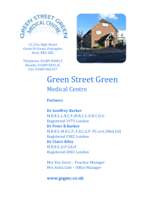 Medical Centre Leaflet Draft.. - Green Street Green Medical Centre