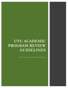 UVU Academic program review guidelines