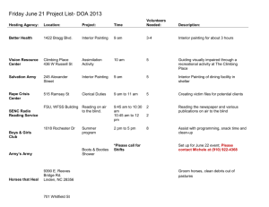 Friday June 21 Project List- DOA 2013 Hosting Agency: Location