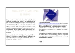 Quality Teaching at BHHS