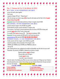 Esp. 2 Semana del 9 al 13 de febrero de 2015