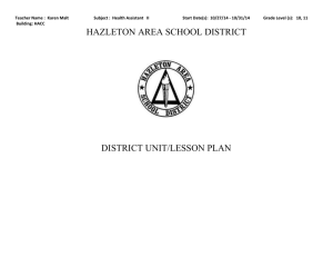 Unit Plan DAILY PLAN - Hazleton Area School District