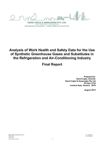 Analysis of Work health and Safety Data for the Use of Synthetic