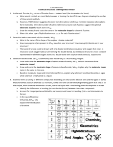SCH4U/R Worksheet Chemical Structures and Properties Review In
