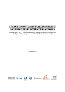 The ICT Opportunity for a Disability-Inclusive Development