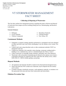 Wastewater - Environmental Health and Safety | Virginia Tech