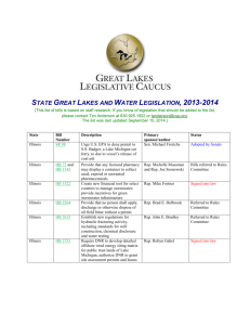 State Great Lakes and Water Legislation, 2013-2014