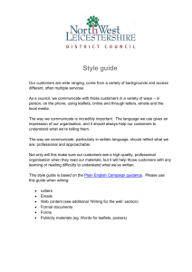 Style guide - North West Leicestershire District Council
