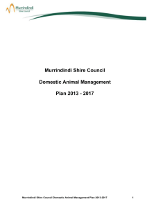 Animal (Domestic) Management Plan