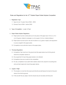 Rules and Regulations for the 12 th Thailand Paper