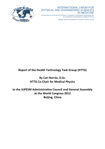 Report of HTTG - iupesm