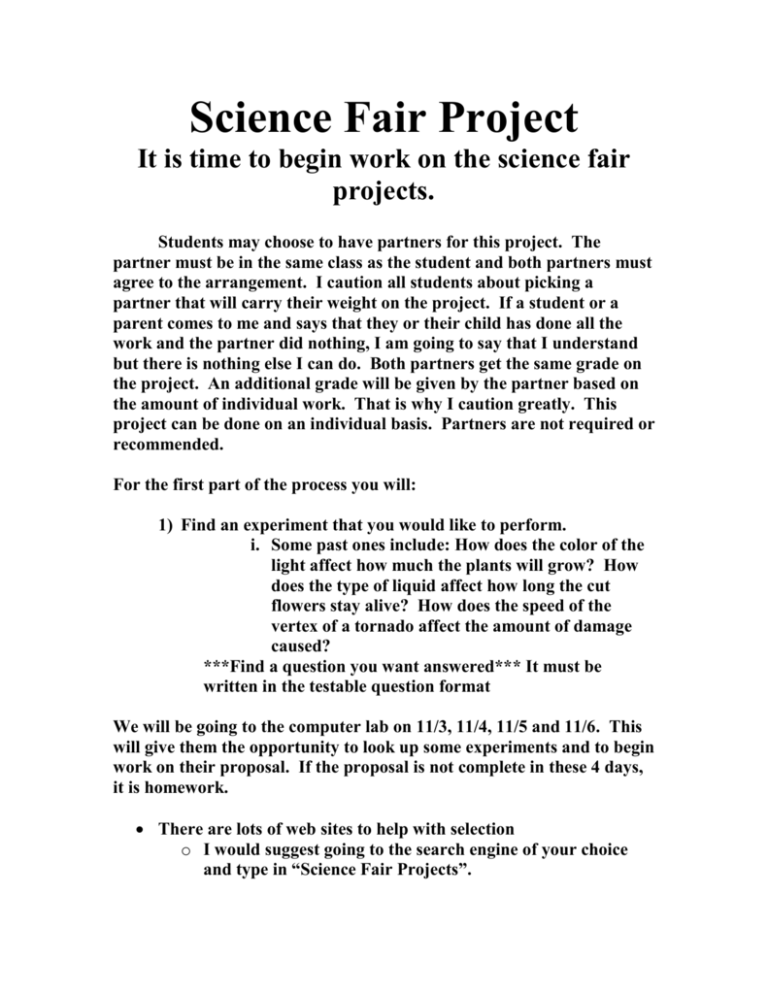 science fair speech example