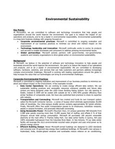 Environmental Sustainability - Center