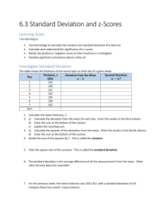 6.3 Standard Deviation and z-Scores