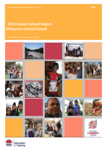 2010 Annual School Report Wilcannia Central School