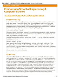 Graduate Program in Computer Science