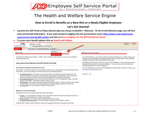 How to Log on and Enroll in Benefits as a New Hire or Newly