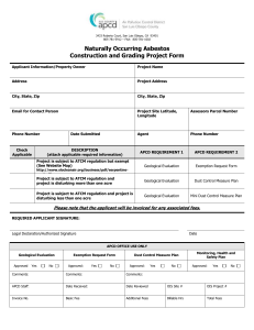 Project/Exemption Form - Air Pollution Control District